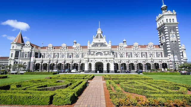 Edwardian railway station, Dunedin, Otago, South Island, New Zealand, Pacific