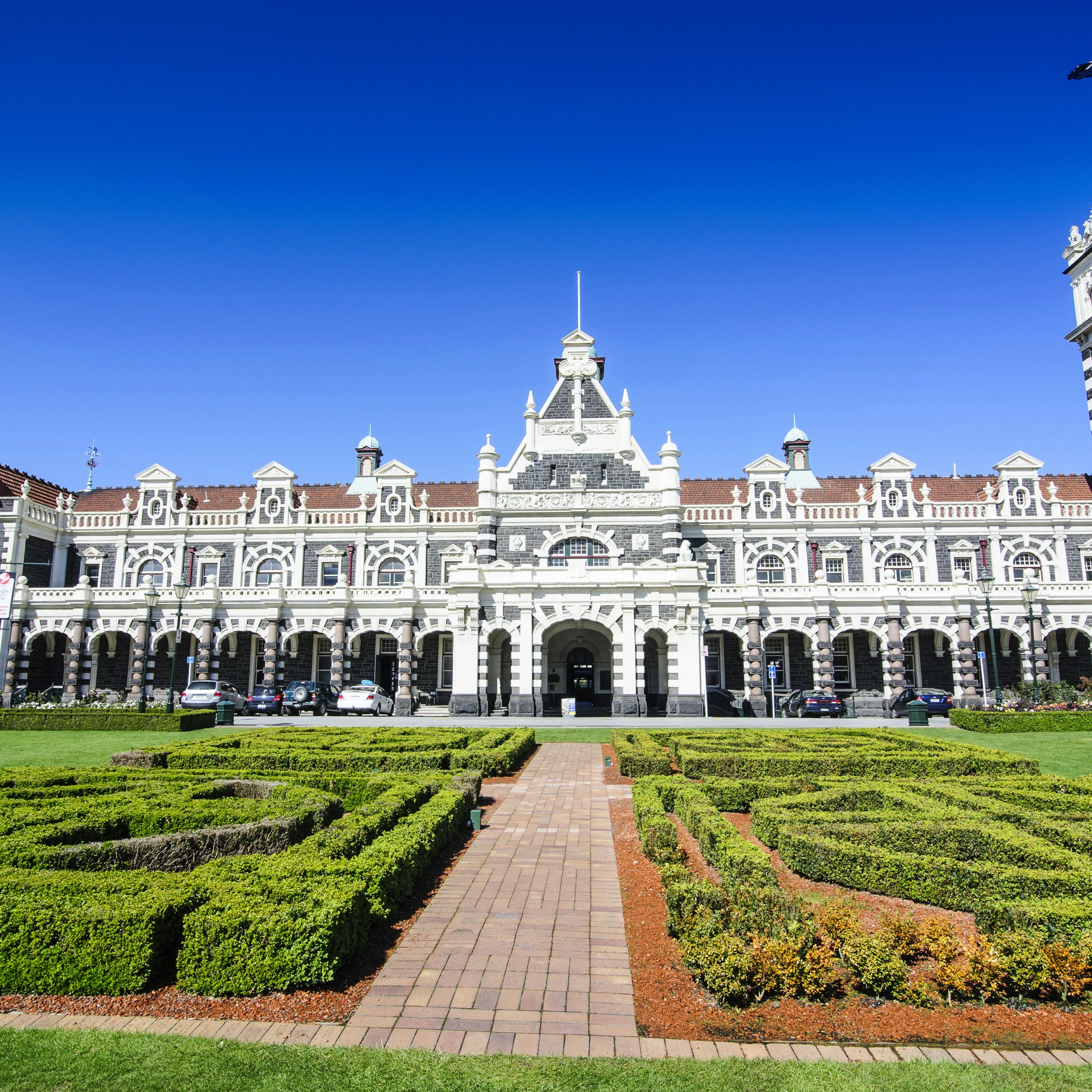 Edwardian railway station, Dunedin, Otago, South Island, New Zealand, Pacific