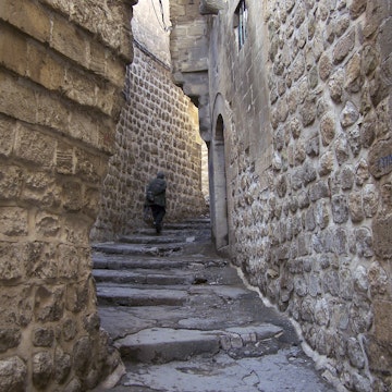 Narrow streets of Mardin in Turkey