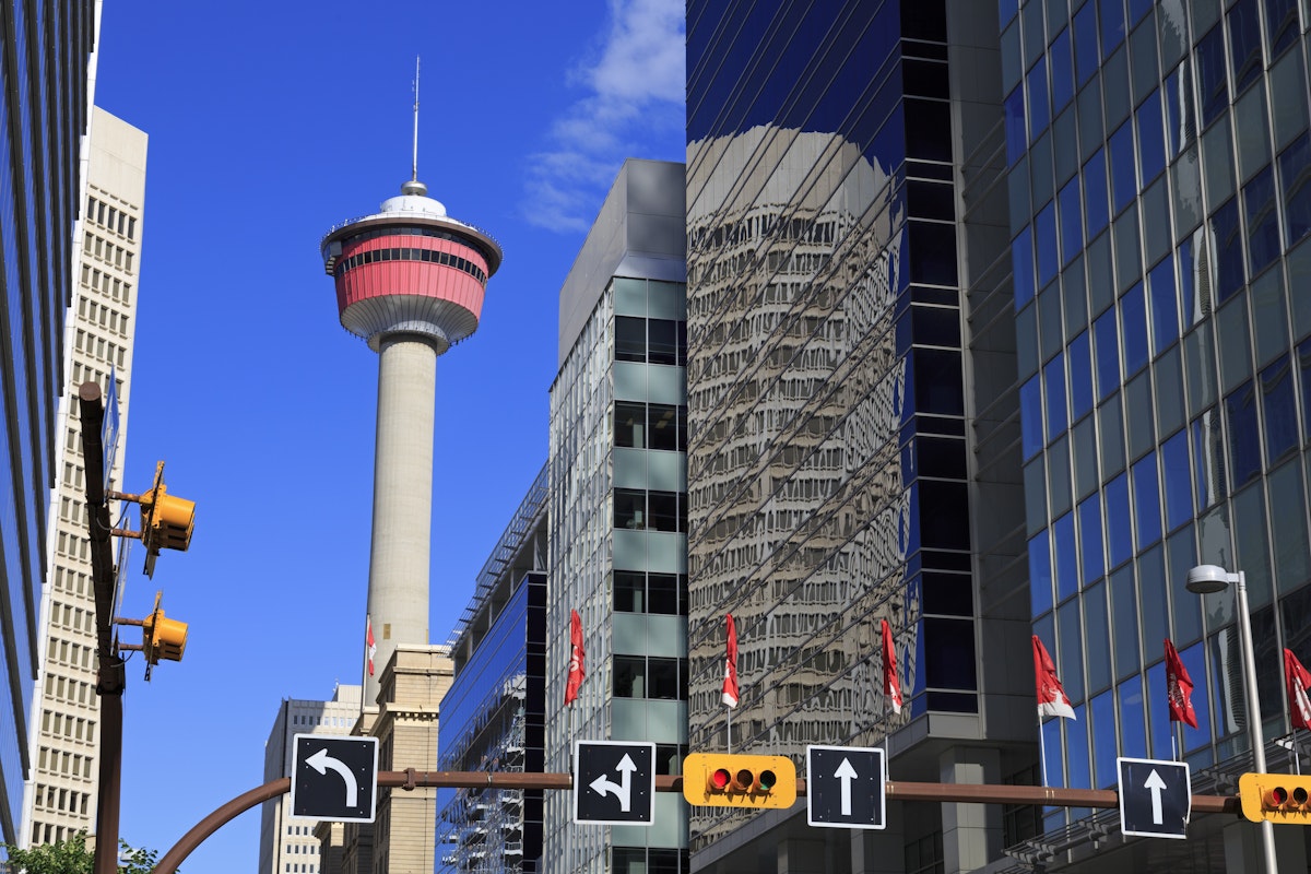 Calgary Tower on 9th Avenue, Calgary, Alberta