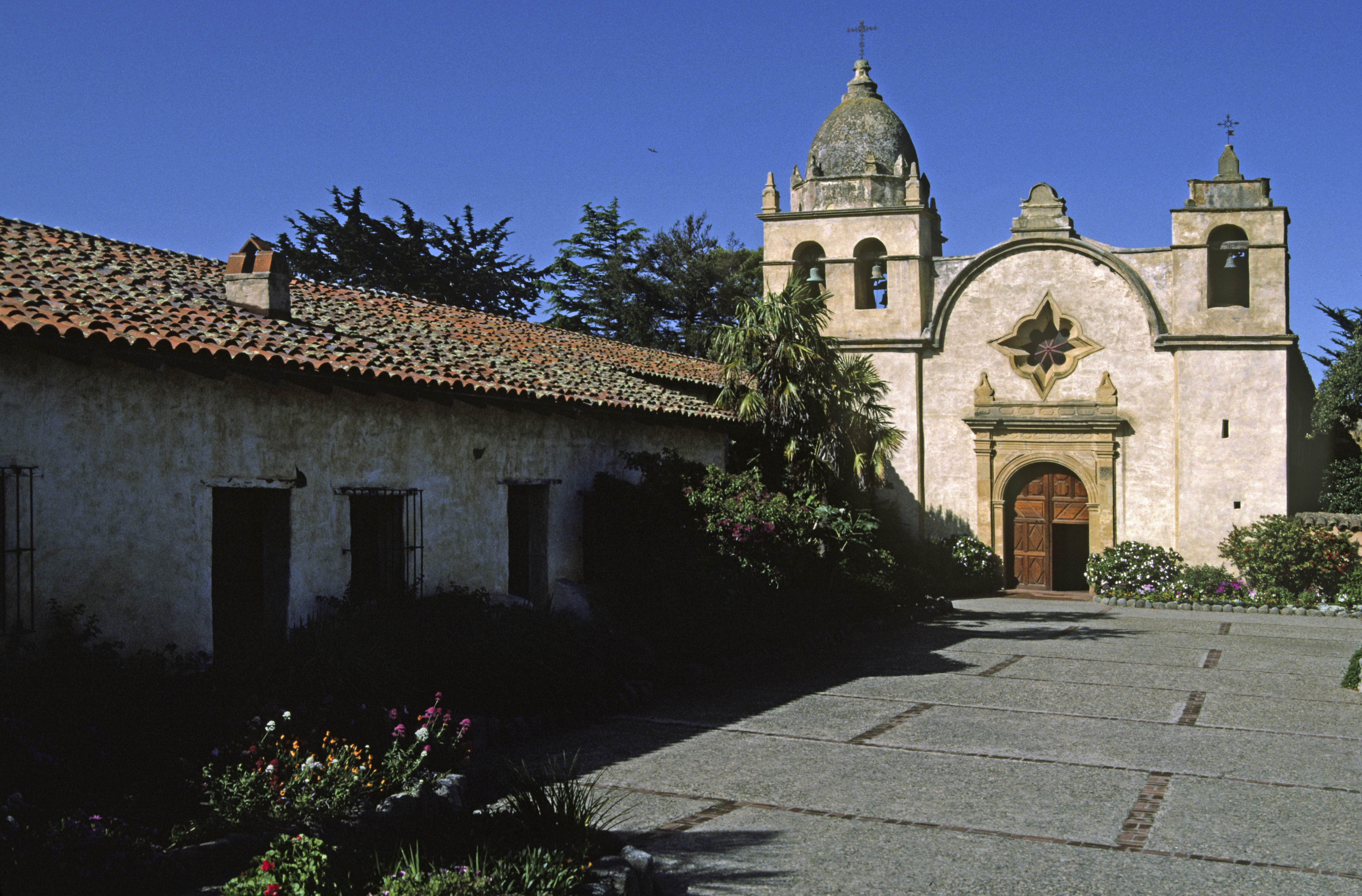 Father Junipero Serra Founded The Carmel Mission With The Help Of The Local Indian Population, Carmel, California. (Photo By: Education Images/UIG via Getty Images)