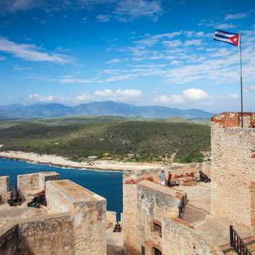 Cuba, Santiago de Cuba Province, Santiago de Cuba, Lighthouse at Castillo de San Pedro de la Roca del Morro