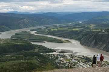 Dawson City, town from above
