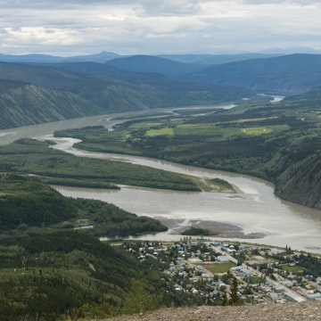 Dawson City, town from above