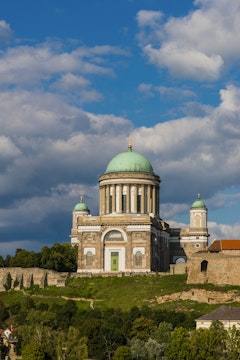 Hungary, Esztergom, Esztergom basilica at Danube river, built by Joszef Hild