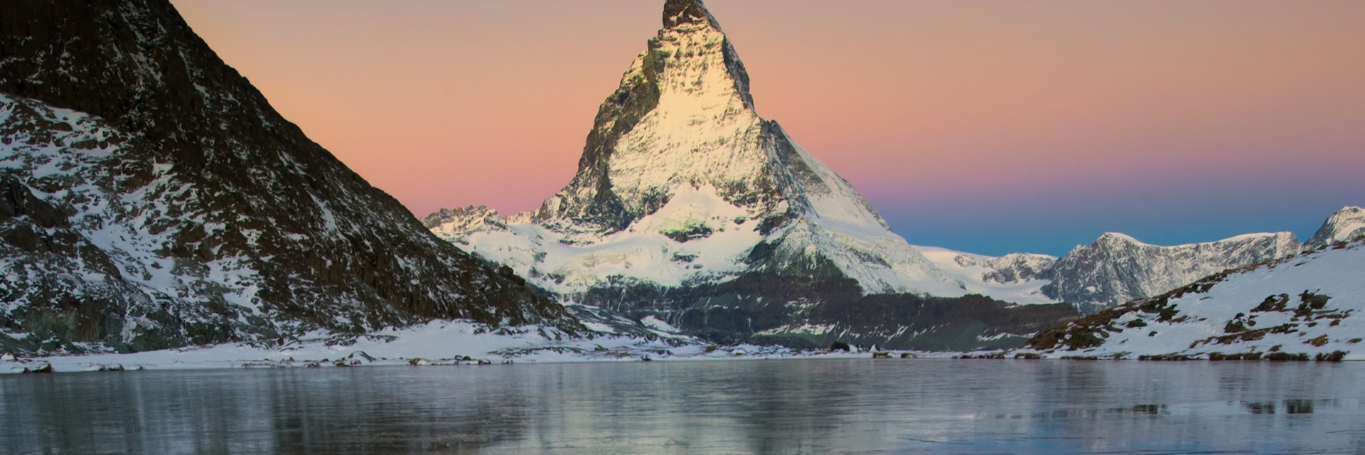 Matterhorn mountain at dusk