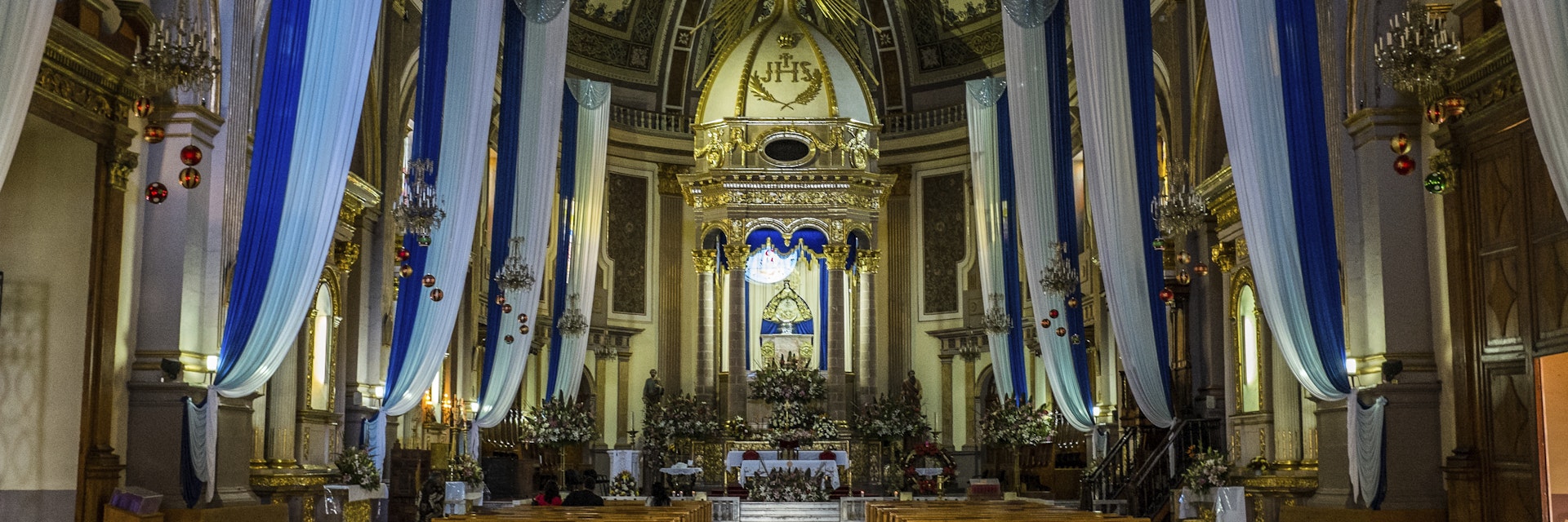 Patzcuaro's Basilica Church in Mexico interior