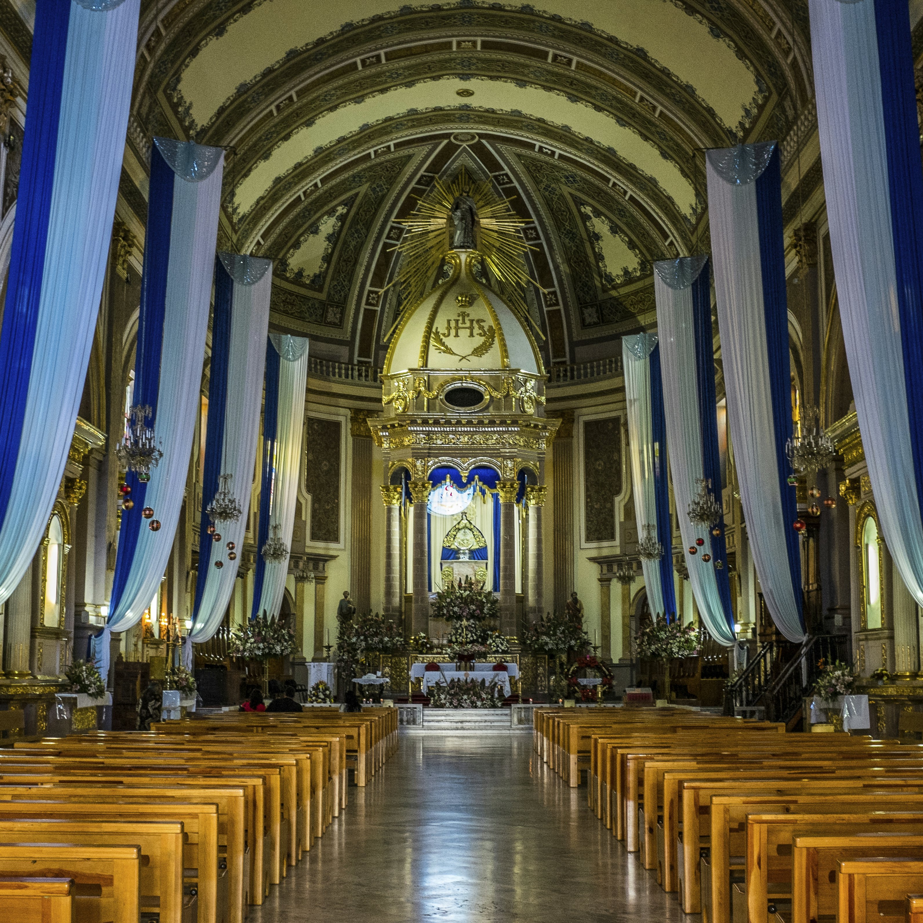 Patzcuaro's Basilica Church in Mexico interior