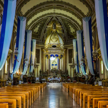 Patzcuaro's Basilica Church in Mexico interior