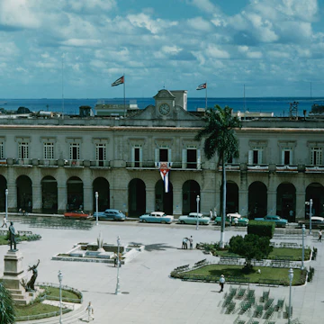 The Palacio de Gobierno (Governor's Palace) on the Plaza de Armas, later renamed Parque de Libertad (Liberty Park) in Matanzas, Cuba, circa 1959. (Photo by Archive Photos/Getty Images)
