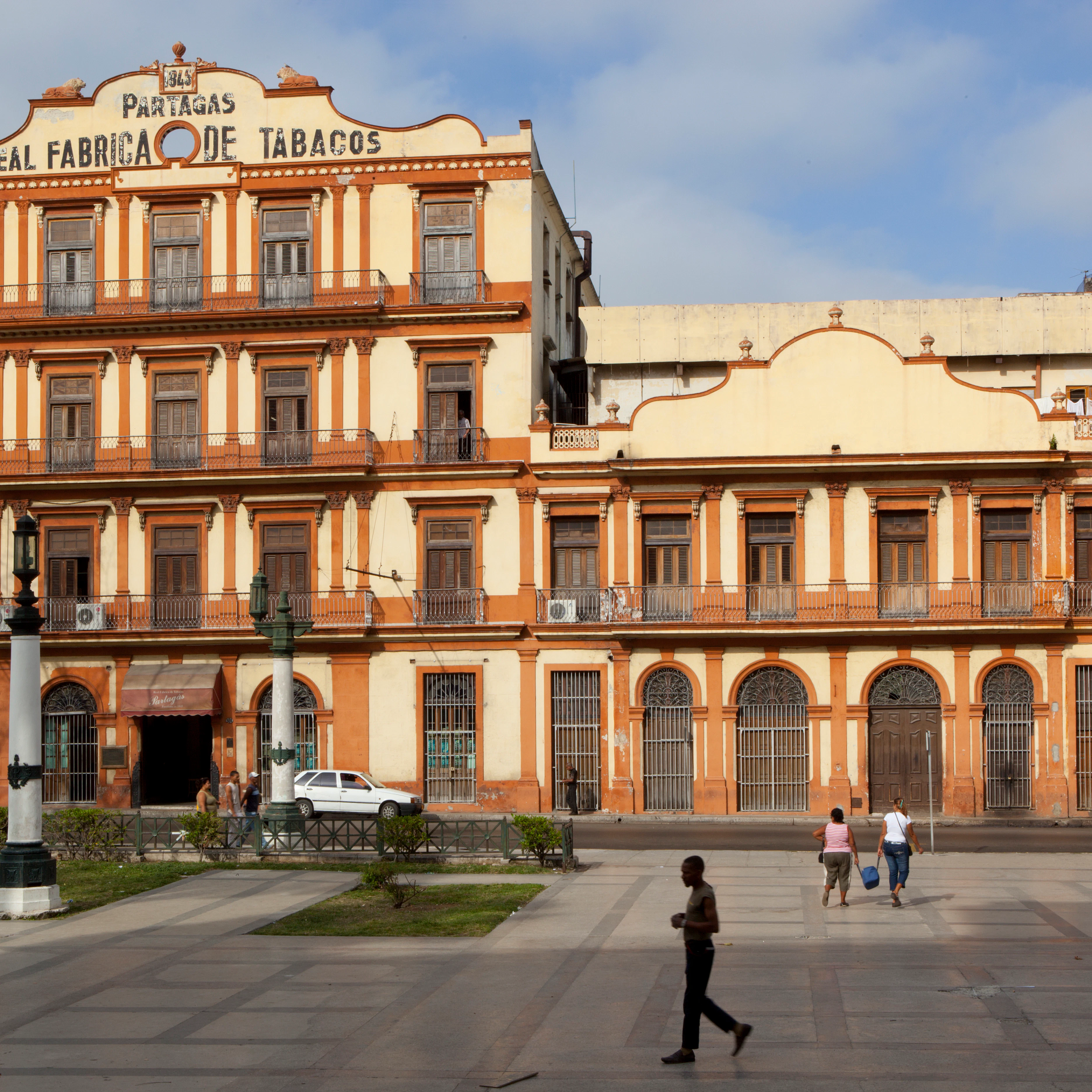 Facade of the Partagas Cigar Factory building