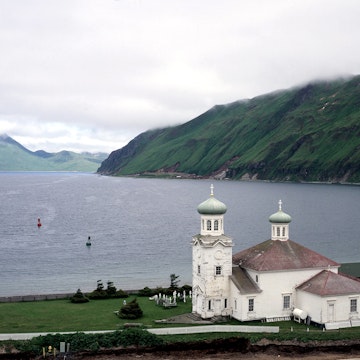 (GERMANY OUT) Aleuten : Unalaska, Dutch Harbour :Russisch-orthodoxe Kirche undErinnerungsstätte (Photo by Kanus/ullstein bild via Getty Images)