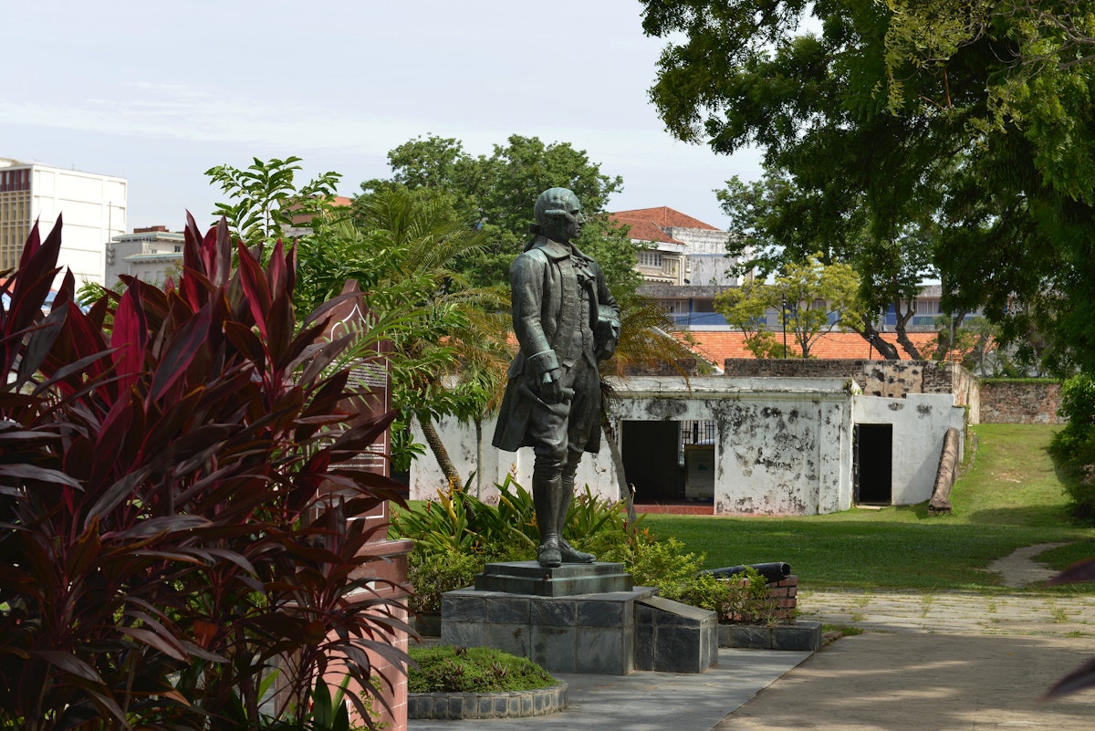(GERMANY OUT) Statue Franicis Light, Fort Cornwallis, Georgetown, Penang, Malaysia  (Photo by SchÃ¶ning/ullstein bild via Getty Images)