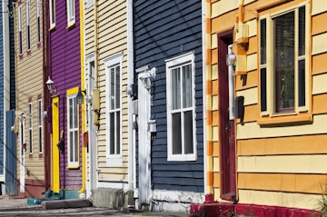 Several areas of the city of St. Johns feature Jellybean Row houses so named because of their candy-like colours, the result of a downtown revitalization program initiated by St. Johns Heritage Foundation in 1977.
