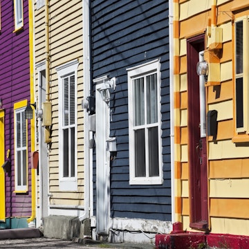 Several areas of the city of St. Johns feature Jellybean Row houses so named because of their candy-like colours, the result of a downtown revitalization program initiated by St. Johns Heritage Foundation in 1977.