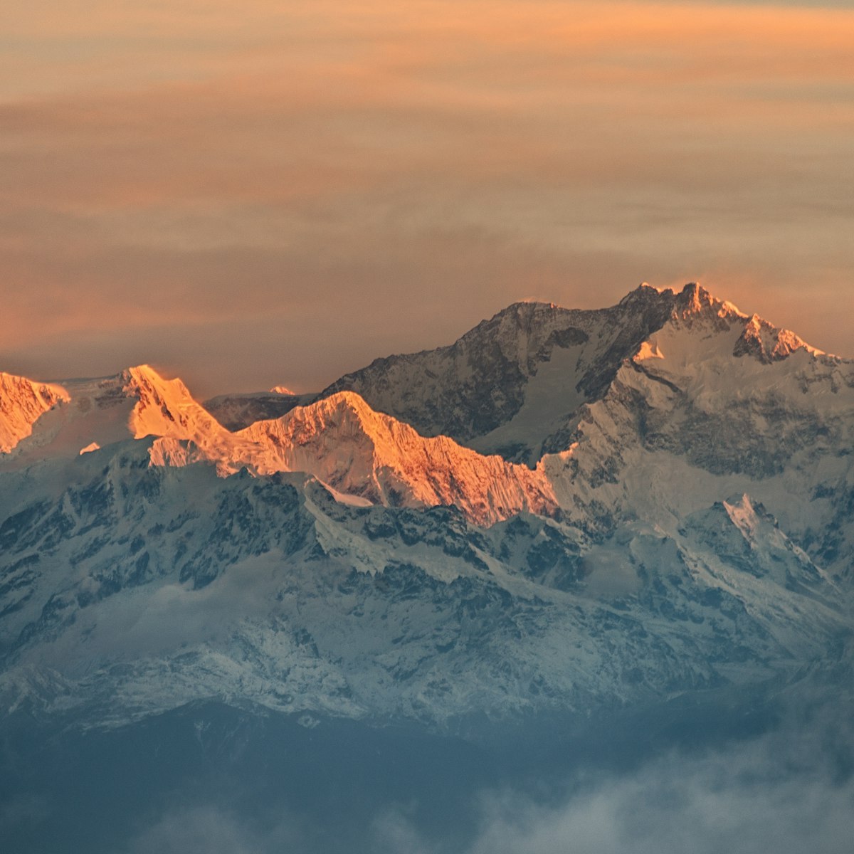 Sunrise over mount Kanchenjunga, Tiger Hill