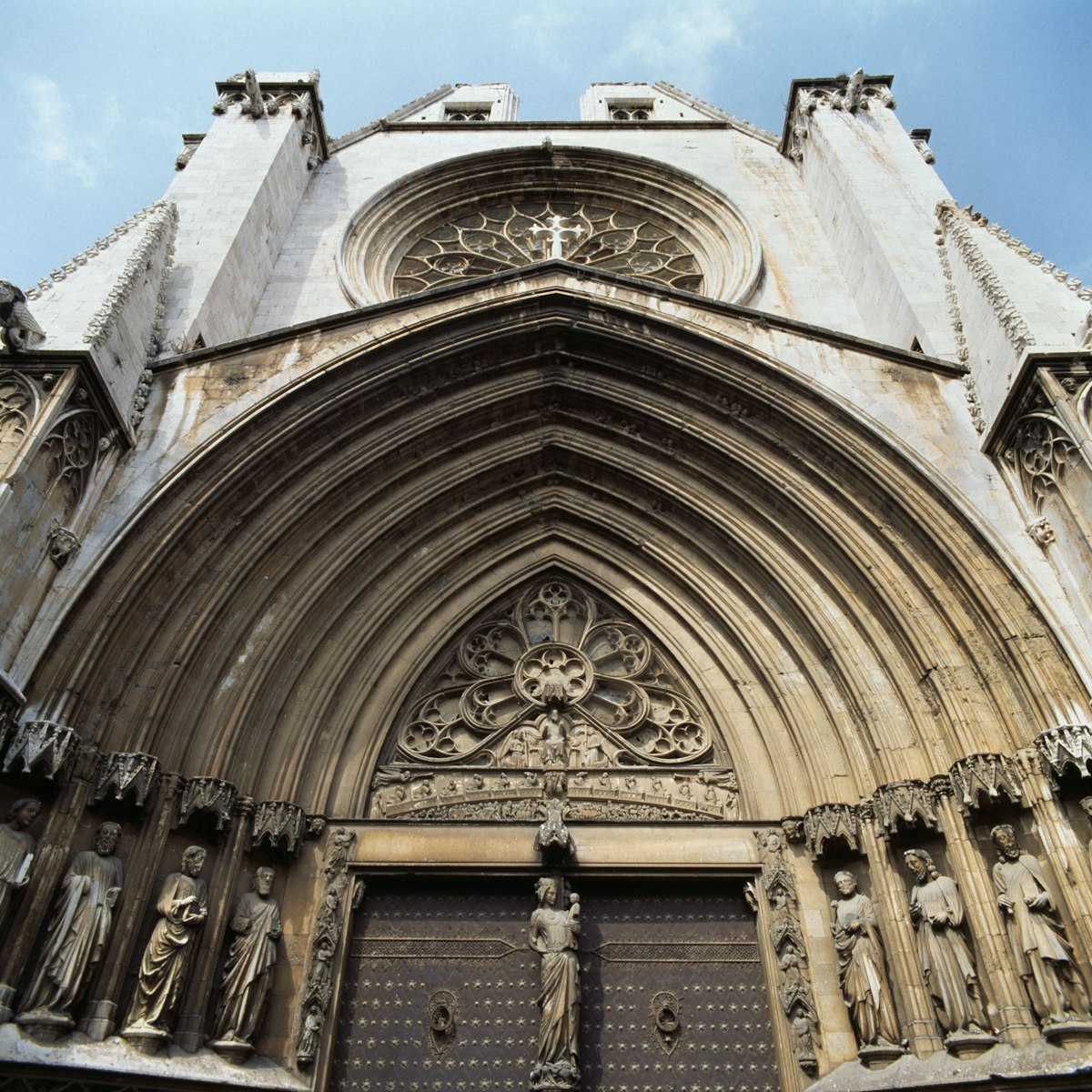 Side portal of Girona Cathedral, Catalonia, Spain, 14th-17th century