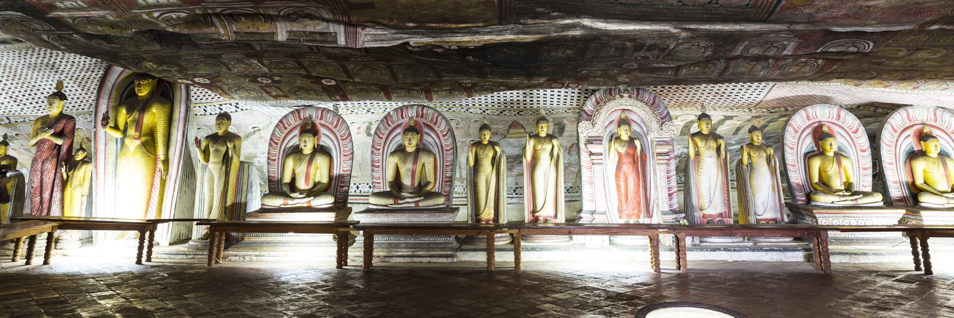 Interior of Royal Rock Temple, Dambulla, Sri Lanka