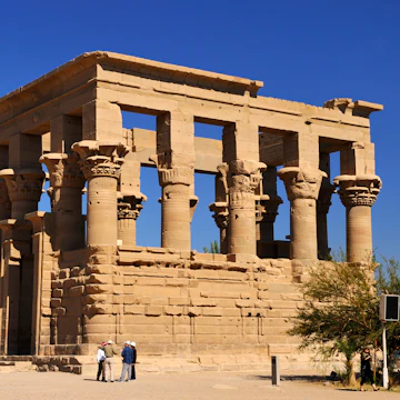 Trajans Kiosk on Philae Island near Aswan, Upper Egypt.