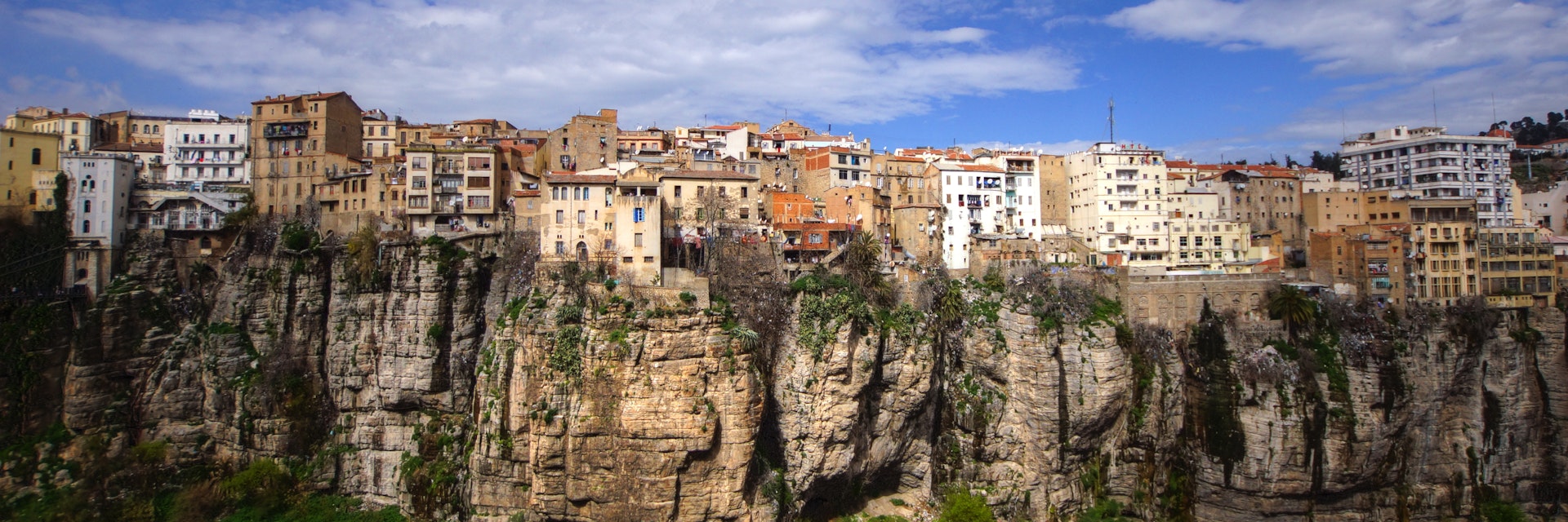 Constantine historic casbah on gorge cliff