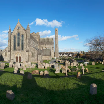 St canices cathedral round tower and churchyard