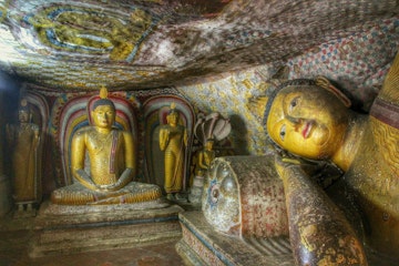 Reclining Buddha Statue At Dambulla Cave Temple