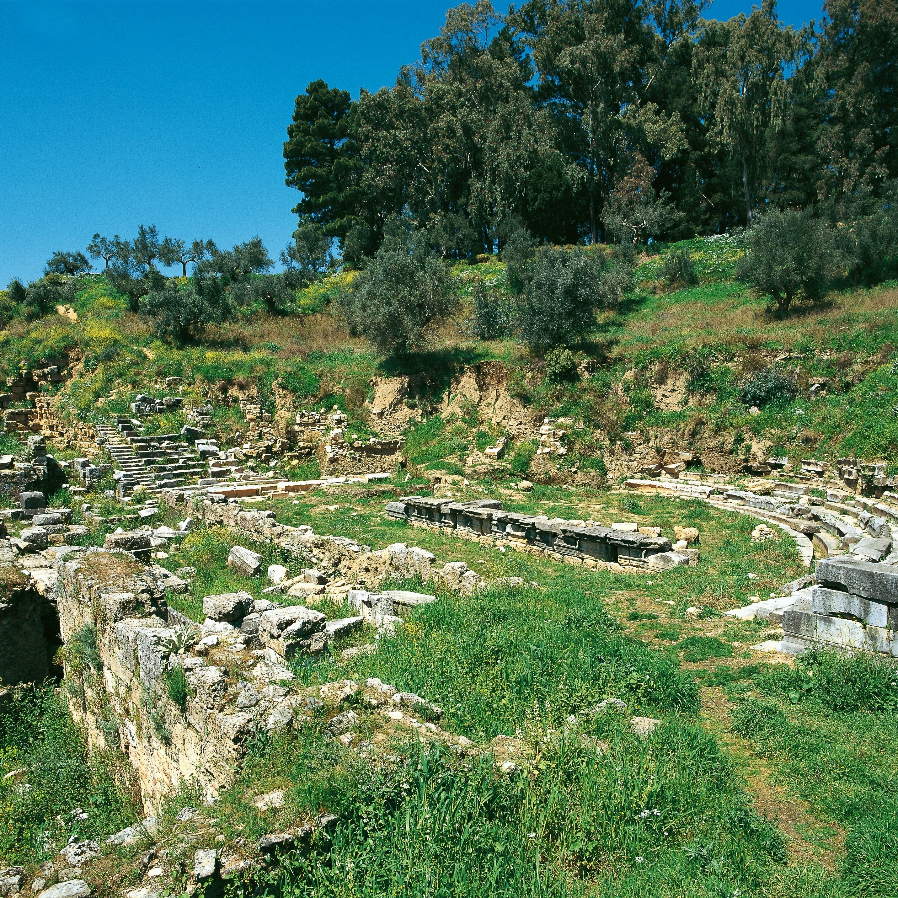 UNSPECIFIED - NOVEMBER 01: Greece - Sparta - Theatre (3rd-2nd century back.) (Photo by De Agostini Picture Library/De Agostini/Getty Images)