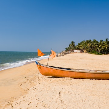 Boats at the beach of Ullal village