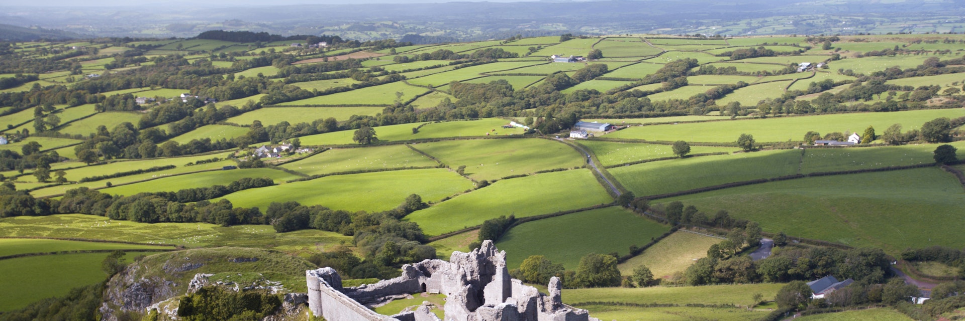 Aerial View.Carreg Cennen.Castles.Historic Sites