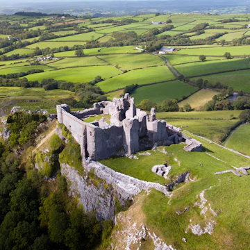 Aerial View.Carreg Cennen.Castles.Historic Sites