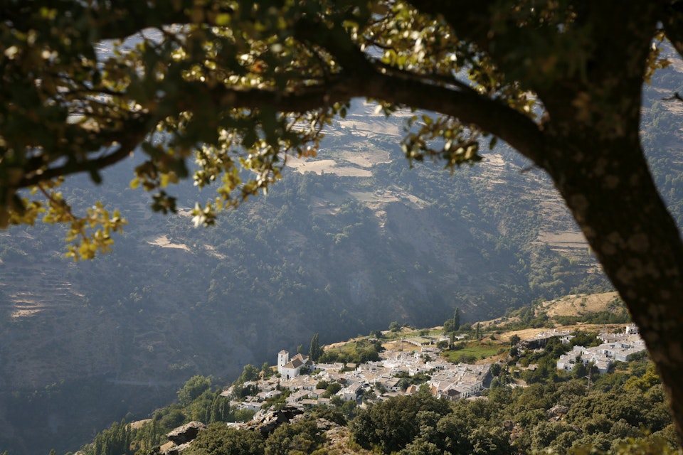 View over Bubion village, Las Alpujarras, Andalucia, Spain.