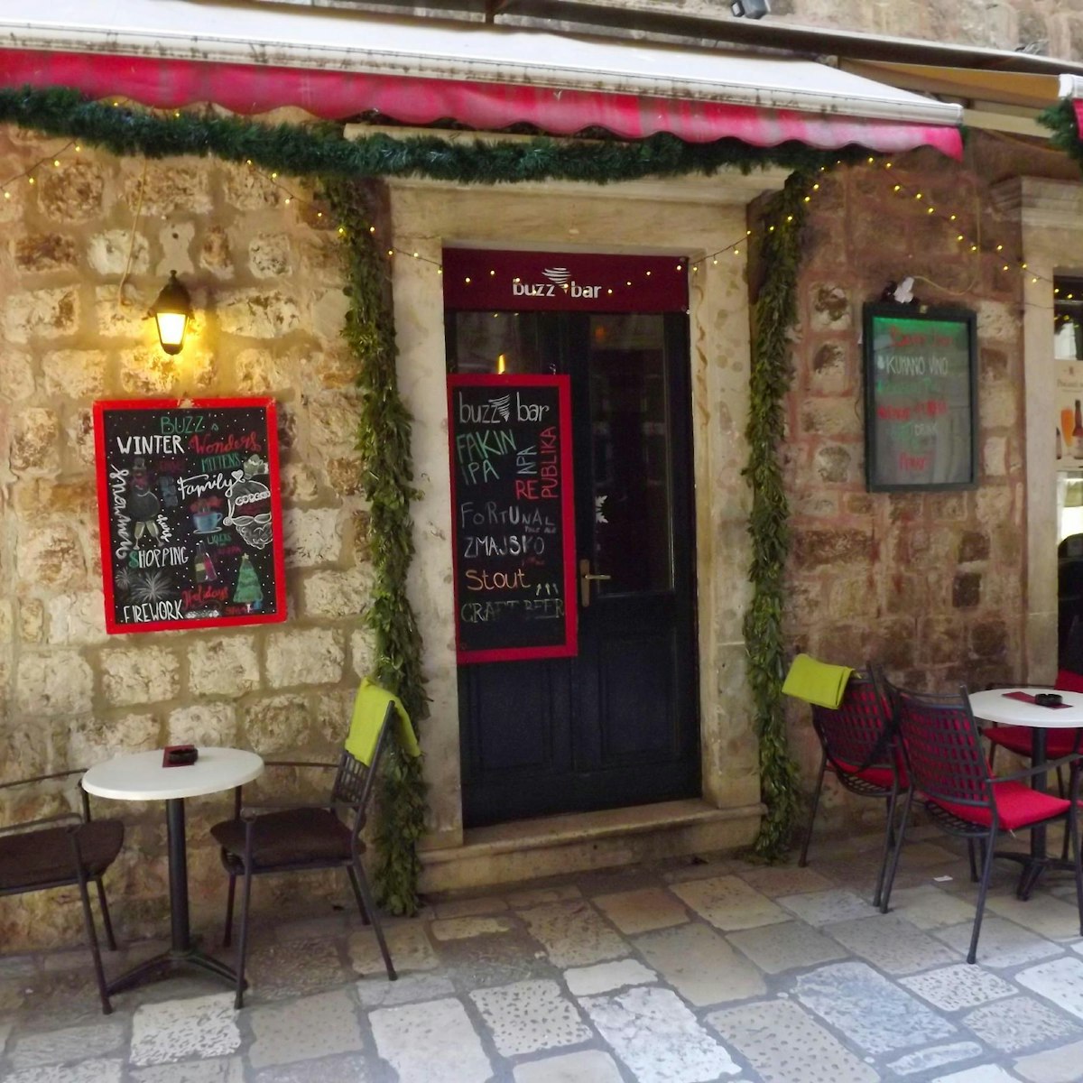 The front of Buzz Bar in Dubrovnik