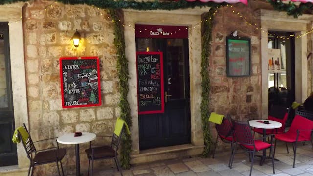 The front of Buzz Bar in Dubrovnik