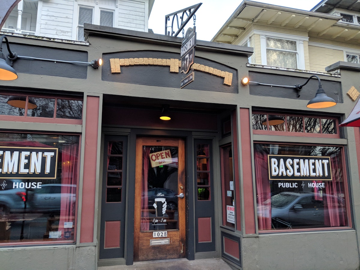 Exterior of Basement Pub bar