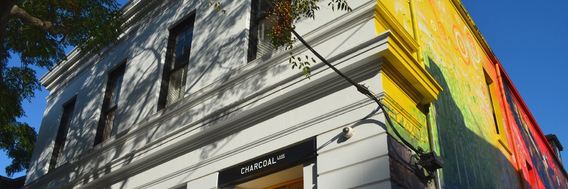 Exterior of the restaurant Charcoal Lane on Gertrude Street, Collingwood.