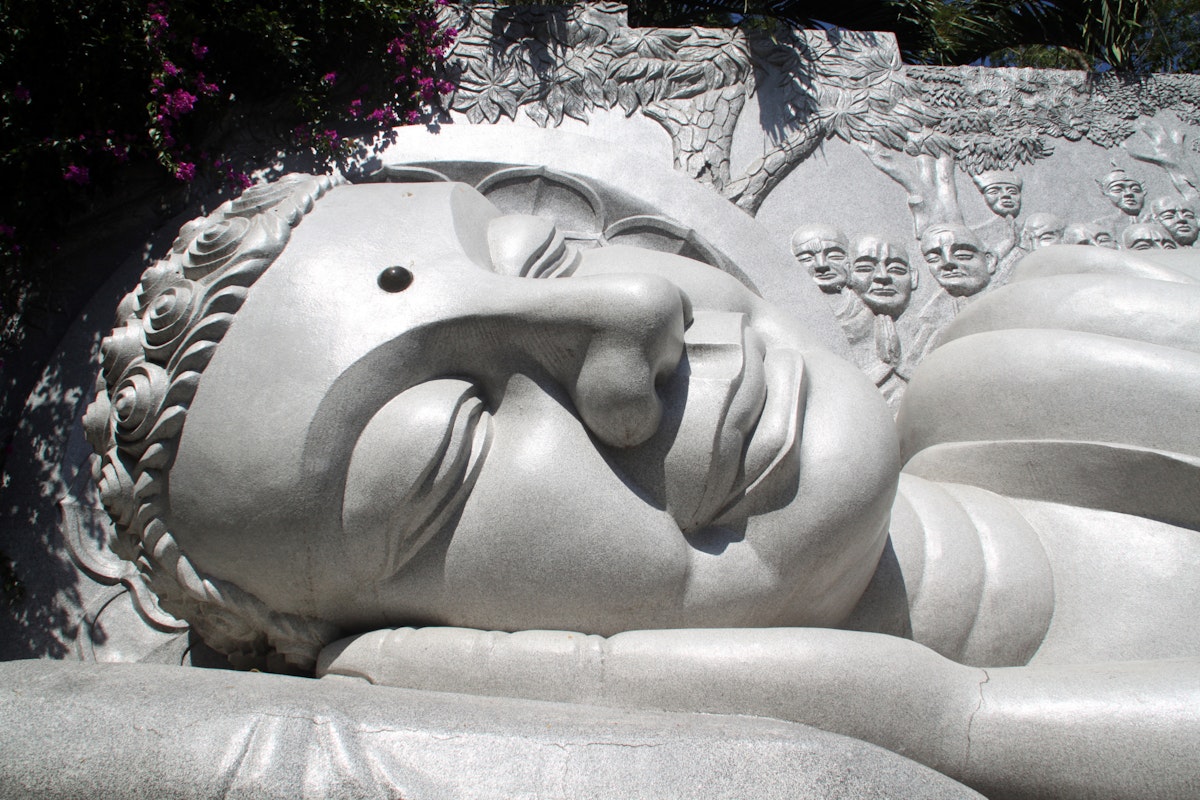 Head of sleeping white Buddha on the hill in Nha Trang, Vietnam; Shutterstock ID 59127226; Your name (First / Last): Josh Vogel; GL account no.: 56530; Netsuite department name: Online Design; Full Product or Project name including edition: Digital Content/Sights