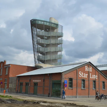 ANTWERP, BELGIUM, MARCH 5, 2014: Red star line museums attracts a lot of visitors willing to know history of one upon a time famous transport company.; Shutterstock ID 224863564; Your name (First / Last): Daniel Fahey; GL account no.: 65050; Netsuite department name: Online Editorial; Full Product or Project name including edition: Red Star Line Museum POI