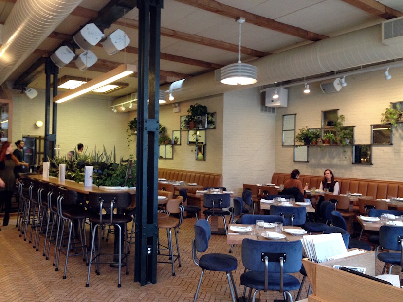 The plant-filled interior of Bad Hunter in Chicago.
