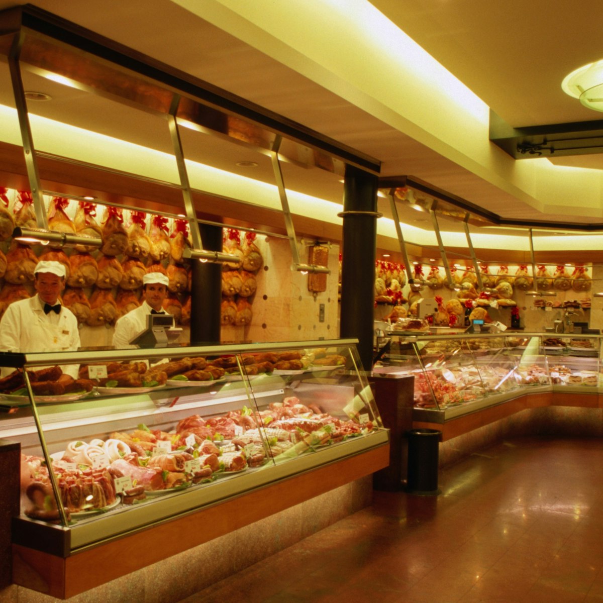 Meat section at deli Peck, Via Spadari 9.