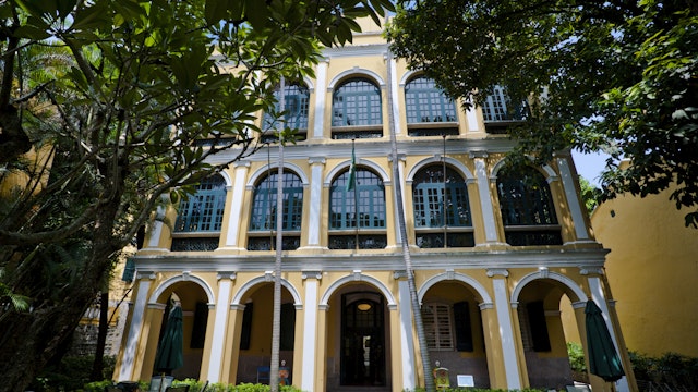 Sir Robert Ho Tung Library, three storey Macanese mansion, Santo Agostinho Square.