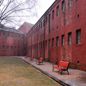 Exterior of Seodaemun Prison, north of river.