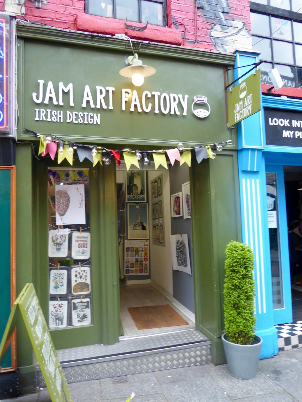 The colourful entrance to Jam Art Factory, Temple Bar