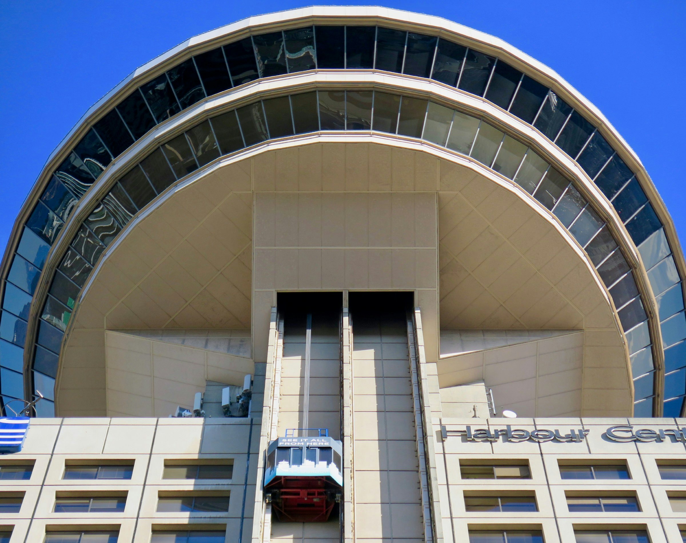 Exterior of the Vancouver Lookout observation tower attraction