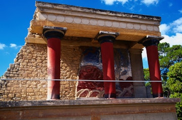 Bull relief on the Palace of Knossos - Knossos, Iraklio Province, Crete