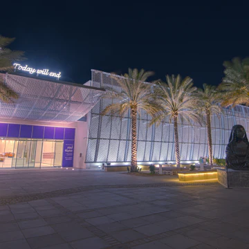 Abu Dhabi / UAE - Feb 5: Saadiyat Manarat; the high-tech center for interactive, local cultural displays & international exhibitions on Feb 5 ,2015 in Al Saadiyat island, Abu Dhabi, UAE.; Shutterstock ID 290958905; Your name (First / Last): Josh Vogel; GL account no.: 56530; Netsuite department name: Online Design; Full Product or Project name including edition: Digital Content/Sights