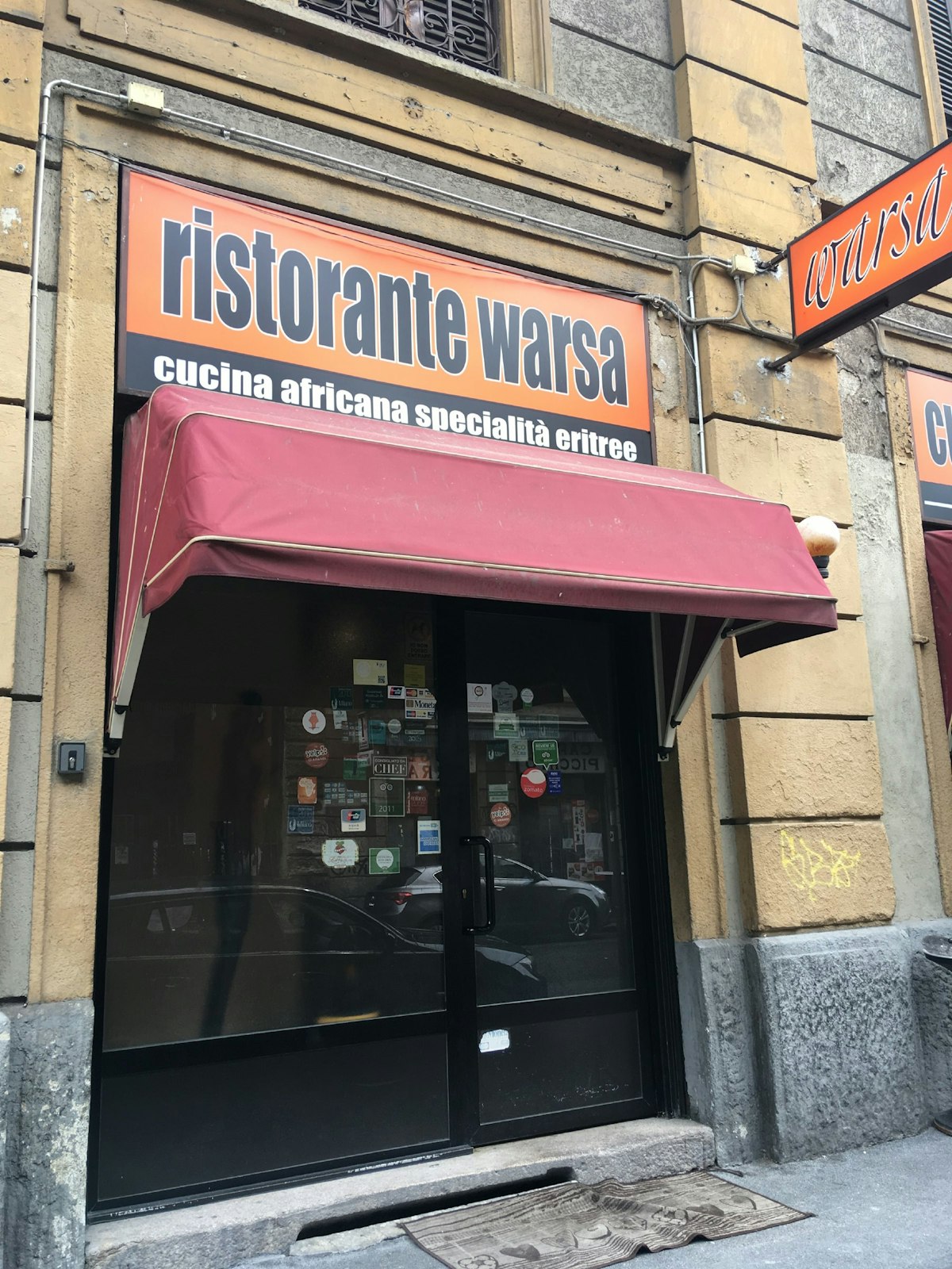 The Warsa restaurant entrance