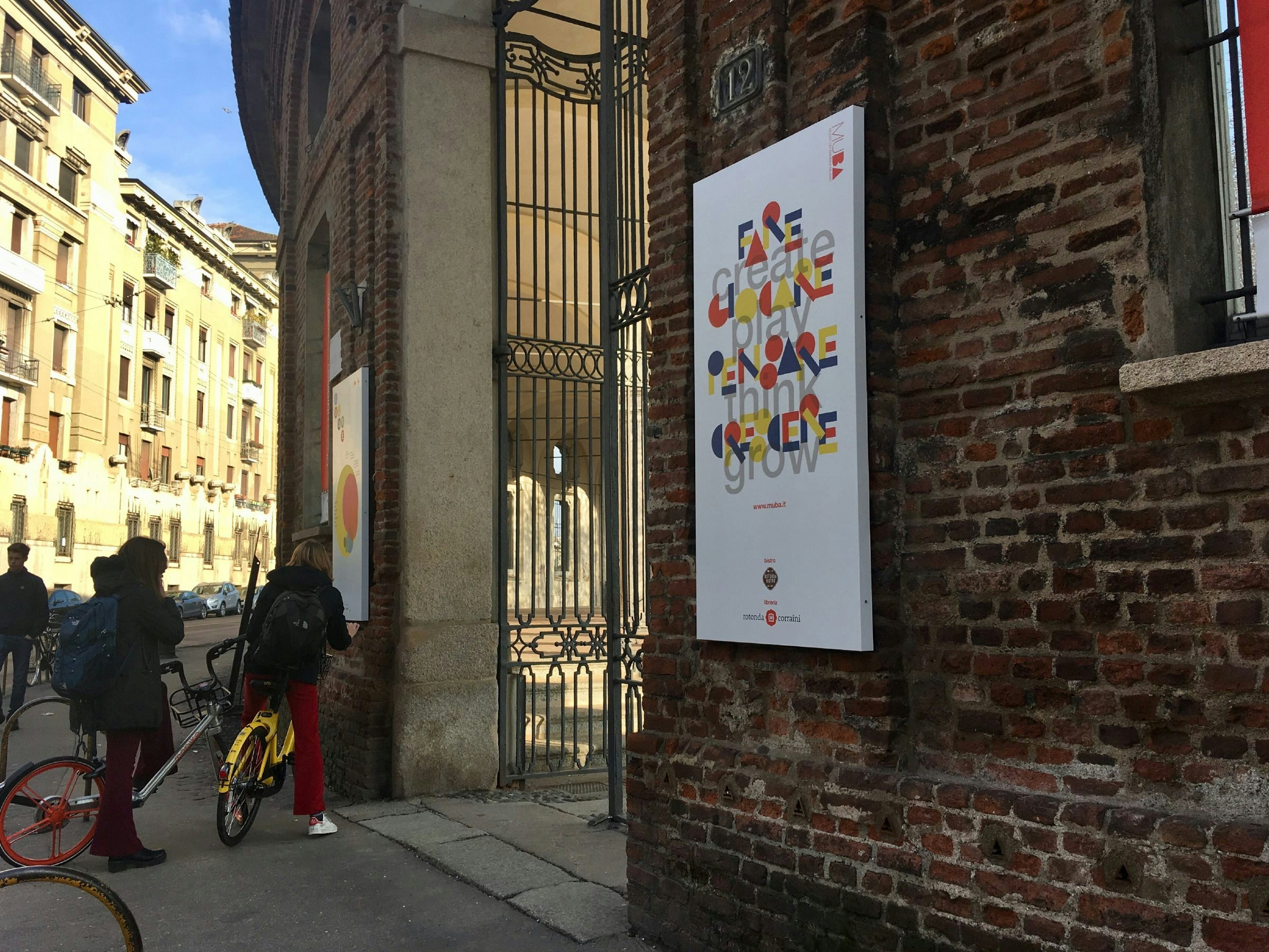 Outside the Rotonda della Besana