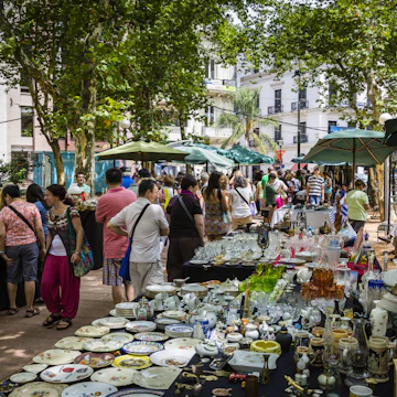 Saturday flea maket at Plaza Constitucion