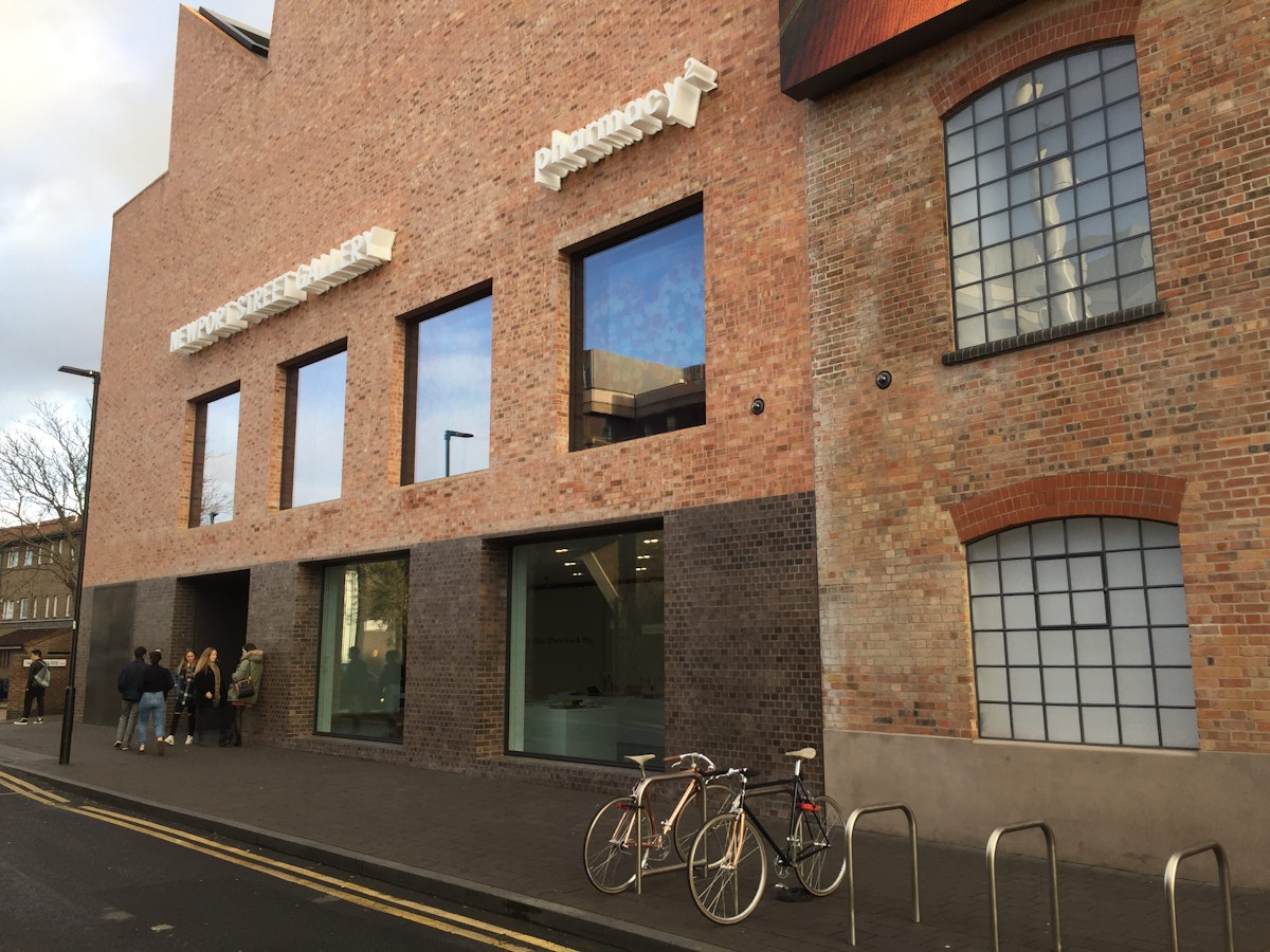 The exterior of Damien Hirst's Newport Street Gallery, in which the restaurant Pharmacy 2 is located