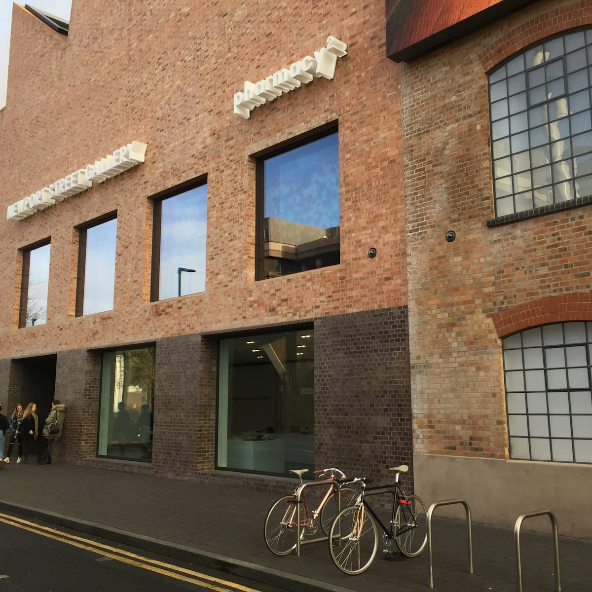 The exterior of Damien Hirst's Newport Street Gallery, in which the restaurant Pharmacy 2 is located